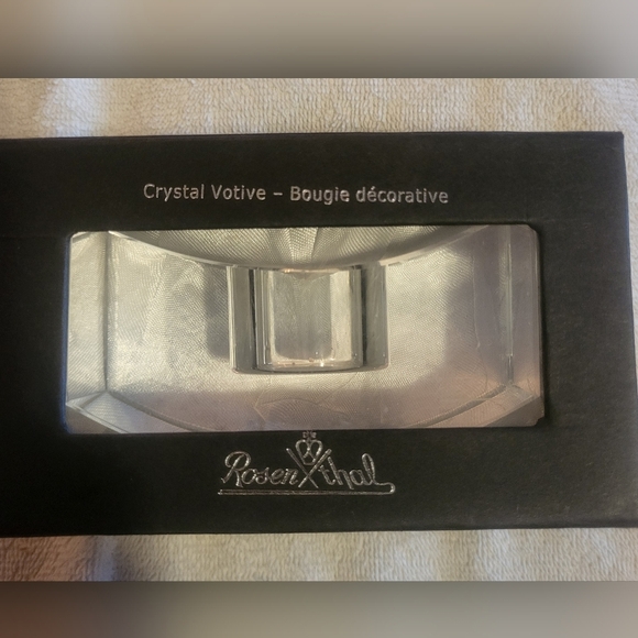 Vintage Rosenthal concave glass candle holder 1970's Art Deco - Picture 2 of 6